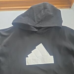 Used Adidas Men’s Big & Tall Fleece Hoodie - 2XLT - Black